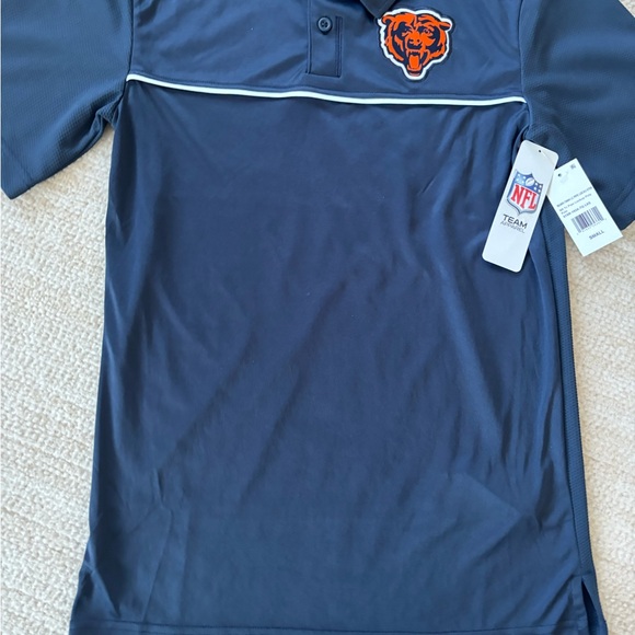 Men’s NFL Chicago Bears Navy Blue Polo Shirt - Picture 5 of 7